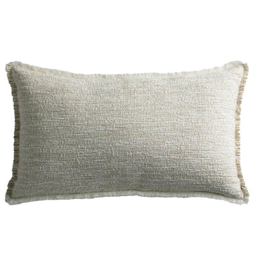 Limestone Cushion with Fringe Detail