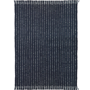 Chalk Stripe Throw Ink