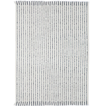 Chalk Stripe Throw White Navy