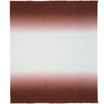 Ombre Alpaca Throw Rust