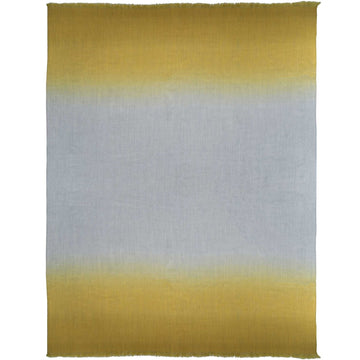 Ombre Alpaca Linen Throw Canary