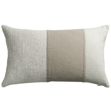 Painted Linen Panelled Cushion