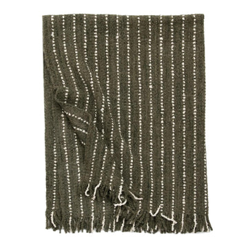 Chalk Stripe Strie Throw Epidote