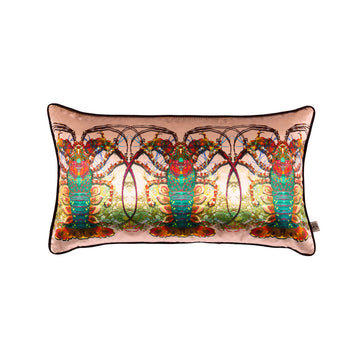 Crustacean Row Velvet Cushion