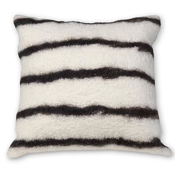 Thick Stripe Pillow Dark Brown