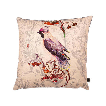 Waxwing Bird Cushion