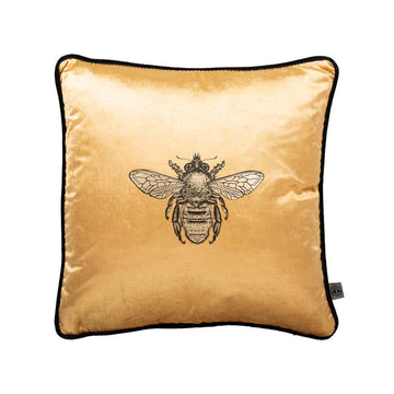 Wild Honey Bee Velvet Cushion